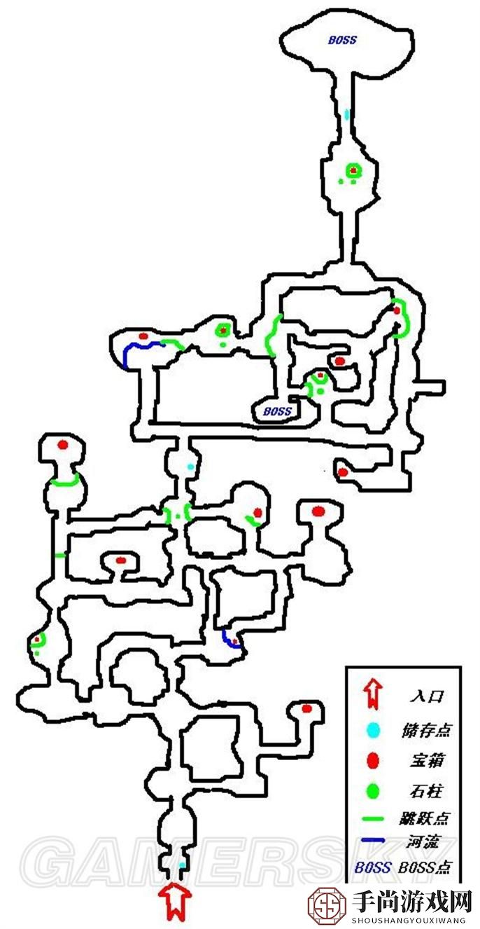 伊苏6纳比斯汀的方舟绿水洞地图路线图图二