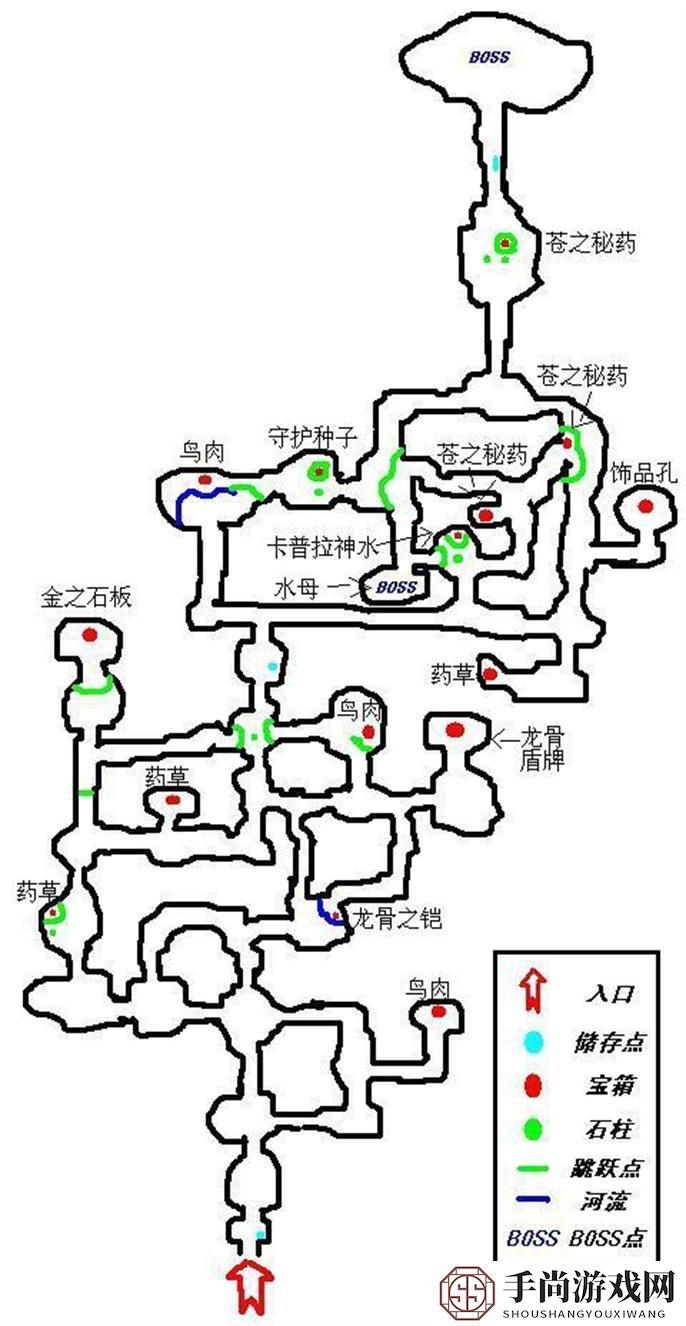 伊苏6纳比斯汀的方舟绿水洞地图路线图图三