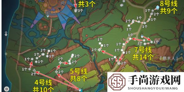 《原神》5.0颗粒果采集路线